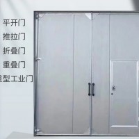 车间彩钢板夹芯大门 工业用平开厂房门 可安装小门窗 保温隔热